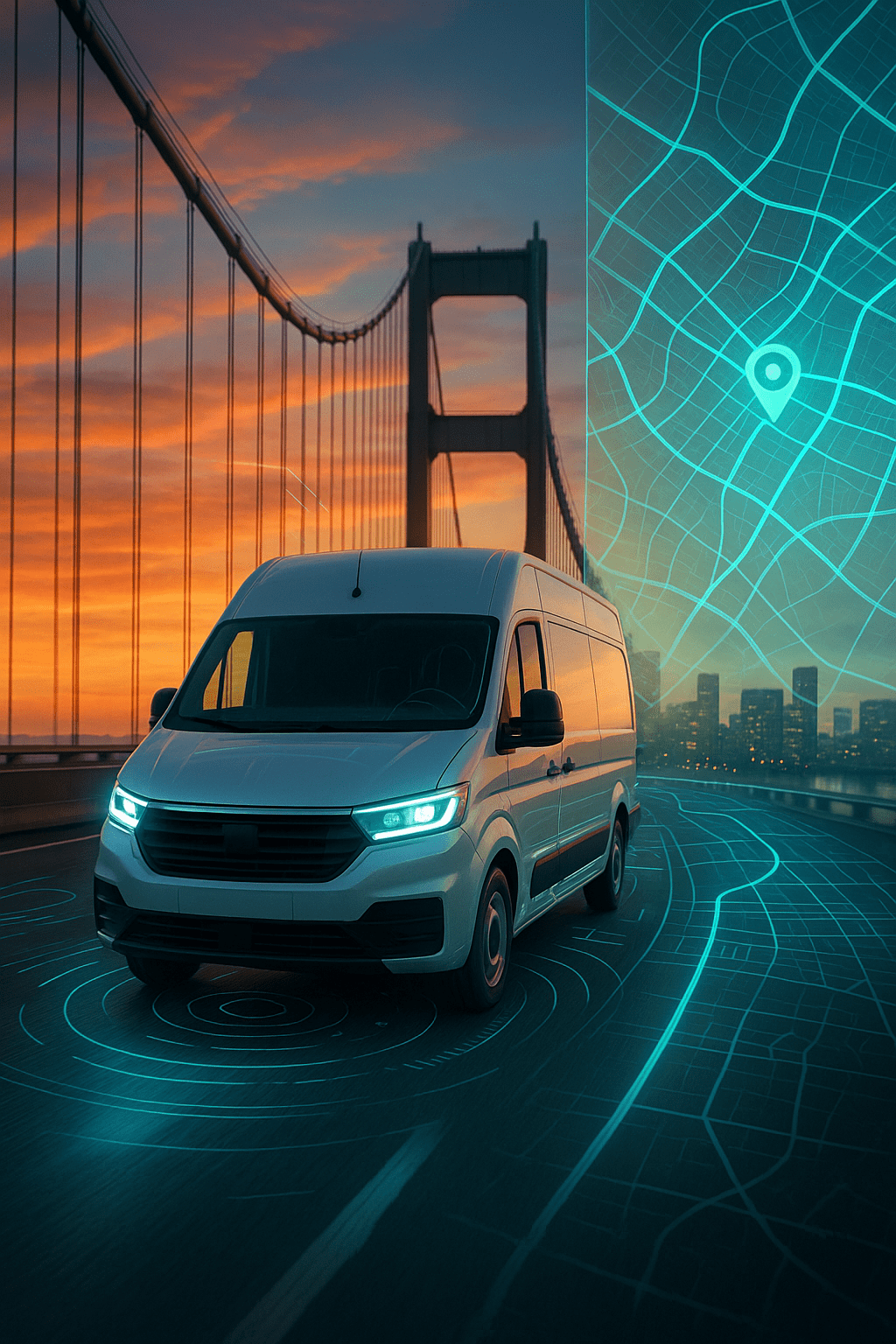 20250721_1434_Futuristic Van on Bridge_simple_compose_01k0q0n59ne7s9qkm1twe3an6a